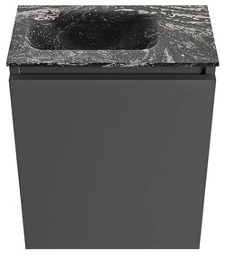 Mondiaz Ture DLux toiletmeubel 40cm dark grey met wastafel lava links zonder kraangat