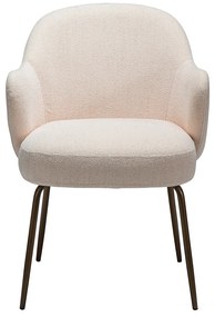 Dan-Form Bae Luxe Eetkamerstoel Met Armleuningen Creole Pink Boucle