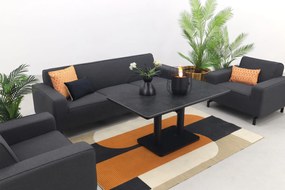 Boavista/Medina stoel-bank loungeset - Sooty - 4-delig verstelbaar