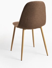 Set 4 Teok Stoffen Stoelen