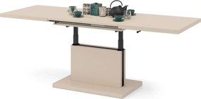 ASTON Beige [Super Mat / Anti-fingerprint] - MODERNE UITKLAPBARE EN VERSTELBARE SALONTAFEL KASHMIR