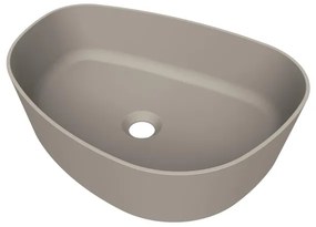 Arcqua Rocker waskom - opbouw - organisch rechts - 50x37cm - mat klei WAS851965