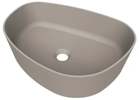 Arcqua Rocker waskom - opbouw - organisch rechts - 50x37cm - mat klei WAS851965