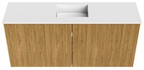 Mondiaz Joya 90cm toiletmeubel oak met wastafel faye midden zonder kraangat talc