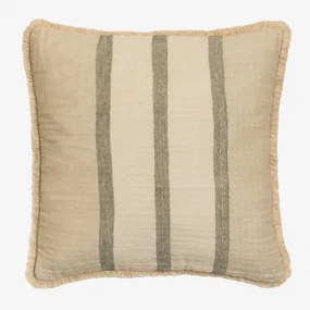 Vierkant Katoenen Kussen (45x45 Cm) Nyland Beige – Crème - Sklum
