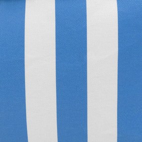 Natalia Outdoor Zitzak Stoel Woven + Poef - Kobaltblauw/Wit