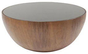 Kare Design Tear Drops Walnut Ronde Bol Salontafel Walnoot - 80 X 80cm.
