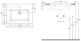 Sanicare Q3 keramische wastafel 61x46.5cm wit