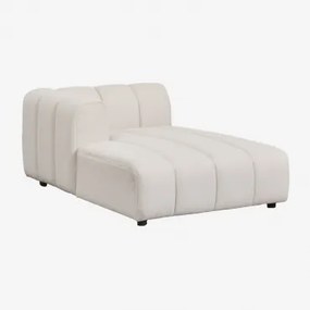 Linker Chaise Longue Module Voor Modulaire Bank In Bouclé Stof Eliot Bouclé Crèmebeige - Sklum