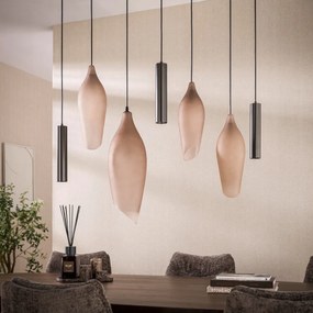 Hanglamp Met Organische Glazen Kappen