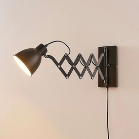 Merle wandlamp zwart harmonica
