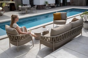 Taste by 4 Seasons Calma 3-zits loungebank latte Loungebank   taupe weerbestendig