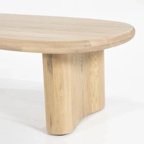 Organische Salontafel Eiken Naturel - 140 X 60cm.