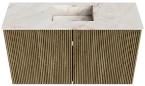 Mondiaz Joya DLux 70cm toiletmeubel dusk met wastafel faye midden zonder kraangat frappe