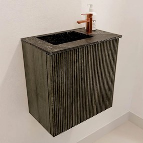 Mondiaz Joya DLux 40cm toiletmeubel shadow met wastafel faye links 1 kraangat lava