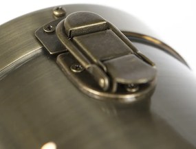 Industriële vloerlamp tripod hout met studiospot - Braha