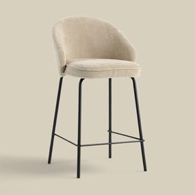 Barkruk Met Ronde Rugleuning Beige