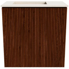 Mondiaz Joya DLux 40cm toiletmeubel ruby met wastafel faye links 1 kraangat meli