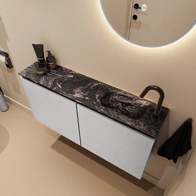 Mondiaz Ture DLux toiletmeubel 100cm plata met wastafel lava rechts met kraangat