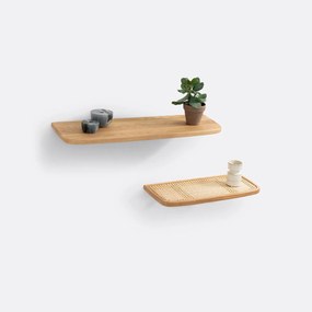 Set van 2 wandplanken, eiken en eikenfineer, BUISSEAU