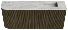 Mondiaz Joya DLux 100cm toiletmeubel ronding links shadow met wastafel faye rechts 1 kraangat glace