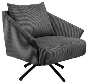 Kare Design Milo Draaibare Fauteuil Corduroy Grijs