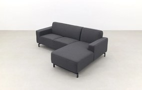 Boavista Sunbrella loungebank chaise longue - Sooty - 2-delig - links