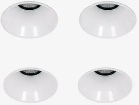 Pack Van 4 Inbouw Led Downlights Zonder Rand, Trimless, Rond Ø5,3 Cm In Aluminium Orelva Wit & 6 W & 23º & Wit Koud 4000k - Sklum