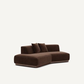 Halve zetel links in chenille fluweel, JACOPO