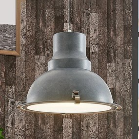 Beton grijze metalen hanglamp Percival - lampen-24