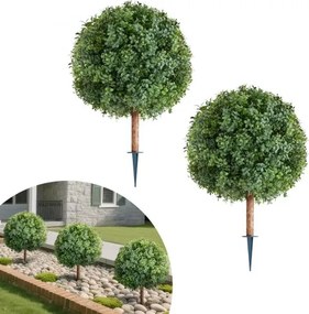 VEVOR Kunstmatige Buxusbol met Grondpen, Set van 2, 686 mm, Kunstplanten, Decoratieve Plant, Voor Decoratie, Veranda, Buiten- &amp; Binnengebruik, Terras, Tuin, Balkon, Achtertuin