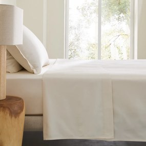 Plat laken in gewassen katoensatijn, Saria