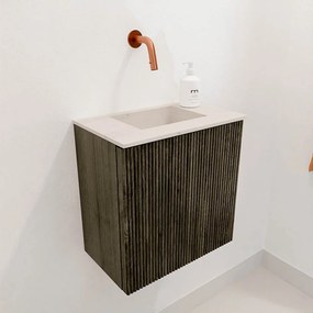 Mondiaz Joya DLux 40cm toiletmeubel shadow met wastafel faye midden zonder kraangat meli