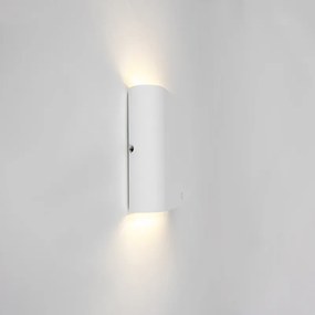 Moderne buiten wandlamp wit 11,5 cm incl. LED - Batt Modern IP65 Buitenverlichting