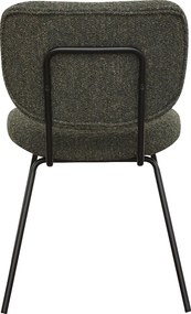 Moderne Eetkamerstoel Groen Boucle