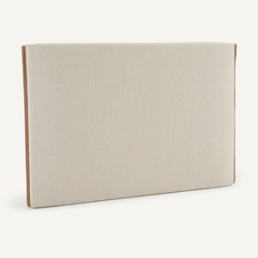 Tweed hoofdbord, afwerking leder, breedte 204 cm, Abby