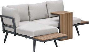 Garden Impressions Tibo loungeset 3-delig - donker grijs