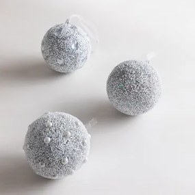 Set van 3 Ornamenten Serena Grijs – zilver - Sklum