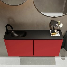 Mondiaz Ture 100cm toiletmeubel fire met wastafel urban links 1 kraangat