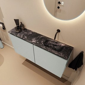 Mondiaz Ture DLux toiletmeubel 100cm greey met wastafel lava rechts zonder kraangat