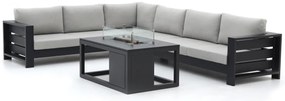 Hoek loungeset Bellagio | 6 personen | Loungeset Grijs | Hoekbank Aluminium | 340x265cm | Kees Smit Tuinmeubelen