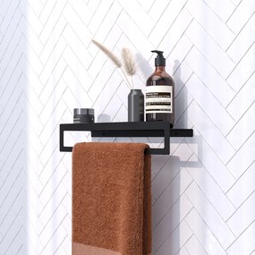 Brauer Black Edition handdoekrek met planchet mat zwart