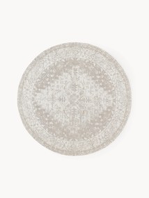 Rond chenille vloerkleed Neapel, handgeweven