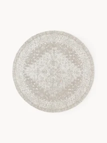 Rond chenille vloerkleed Neapel, handgeweven