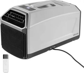 VEVOR Mobiele Airconditioner 440W, 3340 BTU Draagbare Airconditioner, Mobiele Airconditioner met Afvoerslang, Afstandsbediening, 24-uurs Timer, Camping Airconditioner met 150m³/u Luchtstroom voor Campers, Tenten, Vrachtwagens, Donkergrijs