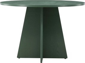 Ronde Eettafel Met Kruisvoet Groen - 110 X 110cm.