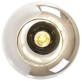 Smart plafondlamp zwart met goud en smoke glas incl. Wifi A60 - Zuzanna