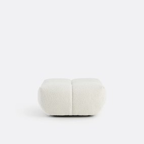 Poef, dikke bouclé stof, L83 cm, Nuria