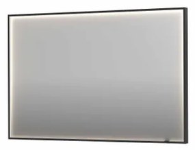 INK SP19 spiegel - 120x4x80cm rechthoek in stalen kader incl dir LED - verwarming - color changing - dimbaar en schakelaar - geborsteld metal black 8409137