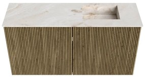 Mondiaz Joya DLux 80cm toiletmeubel dusk met wastafel faye rechts 1 kraangat frappe